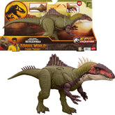 Mattel Jurassic World Chaos Theory Battle Roarin’ Becklespinax Dinosaur Action Figure Toy, Rampage Head Strike, Chomp, Roars & Snarls, Extending Spikes
